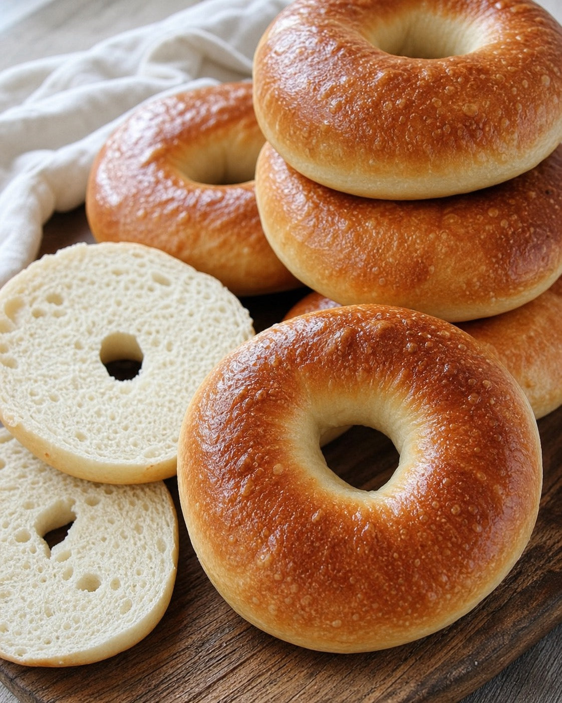 Plain Sourdough Bagels