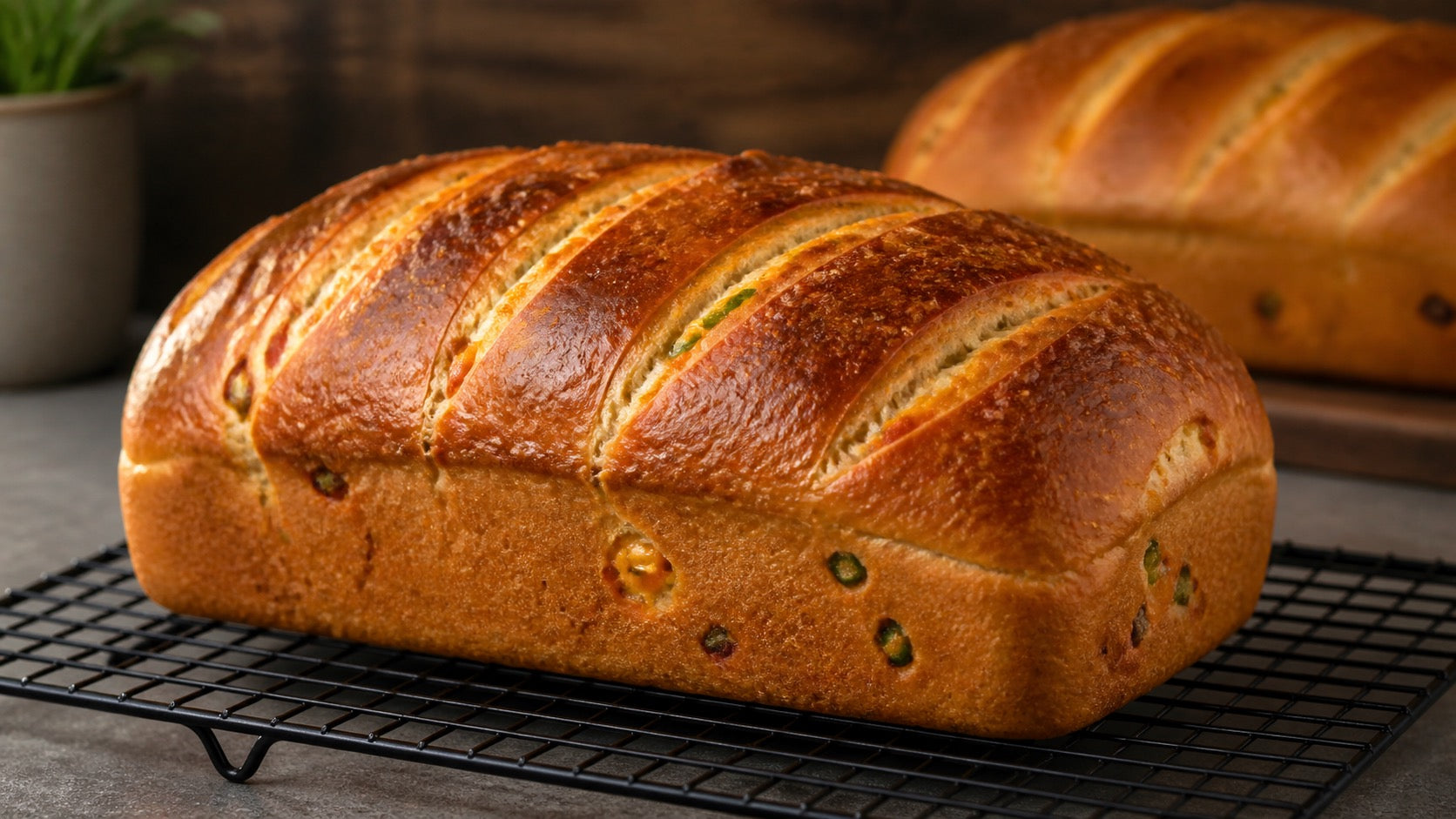Cheddar Jalapeño Sourdough Loaf